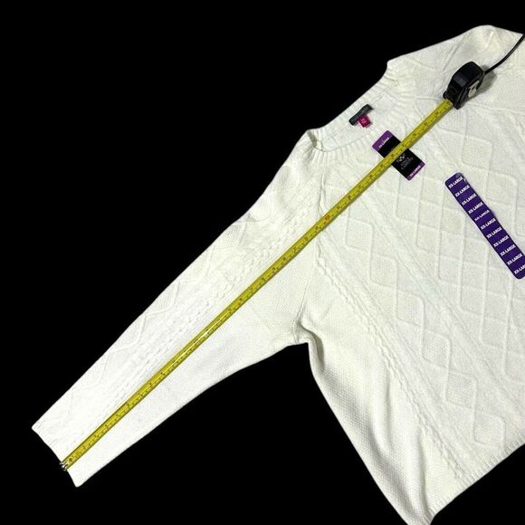 Vince Camuto Women's Cable Sweater Antique White Size XXL - Picture 6 of 10